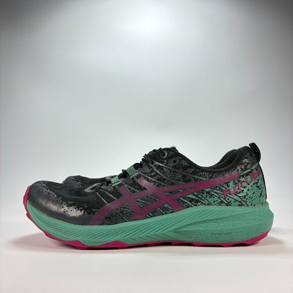 ASICS Fuji Lite 2 Black Teal Purple Trail Running Shoes 1012B066 Womens Size 8.5 - Picture 4 of 10